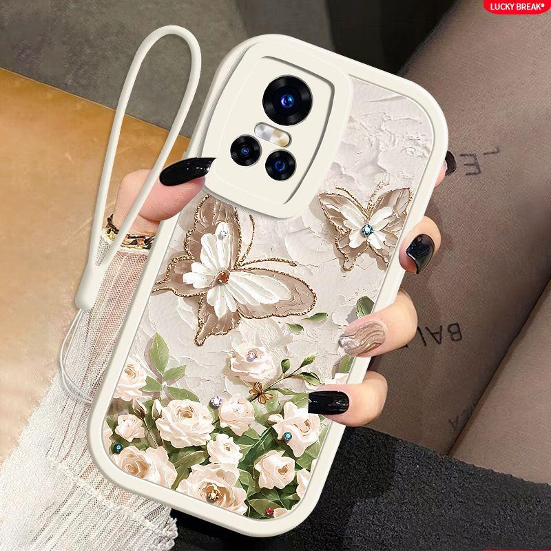 RealmeGTNeo3 Mobile Phone Case New Butterfly Rose All-inclusive Summer Internet Celebrity Silicone Anti-drop Soft Case