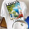 T-shirt da uomo 100% cotone, estiva, fresca e traspirante, stile casual, stampa stile Instagram, top versatile per tutti i giorni