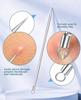 Stainless Steel Double Loop Pimple Extractor Tweezers Set for Blackhead and Acne Removal.