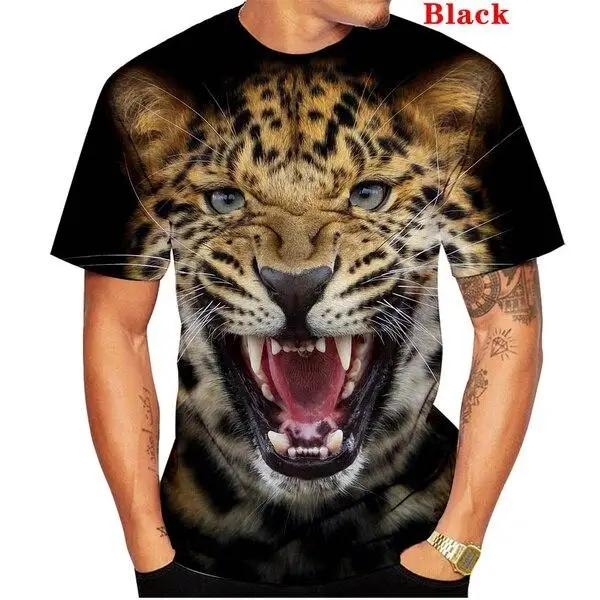 

Летний топ с круглым вырезом и 3D-принтом с узором Черной Пантеры, модная повседневная мужская футболка с коротким рукавом 6XL