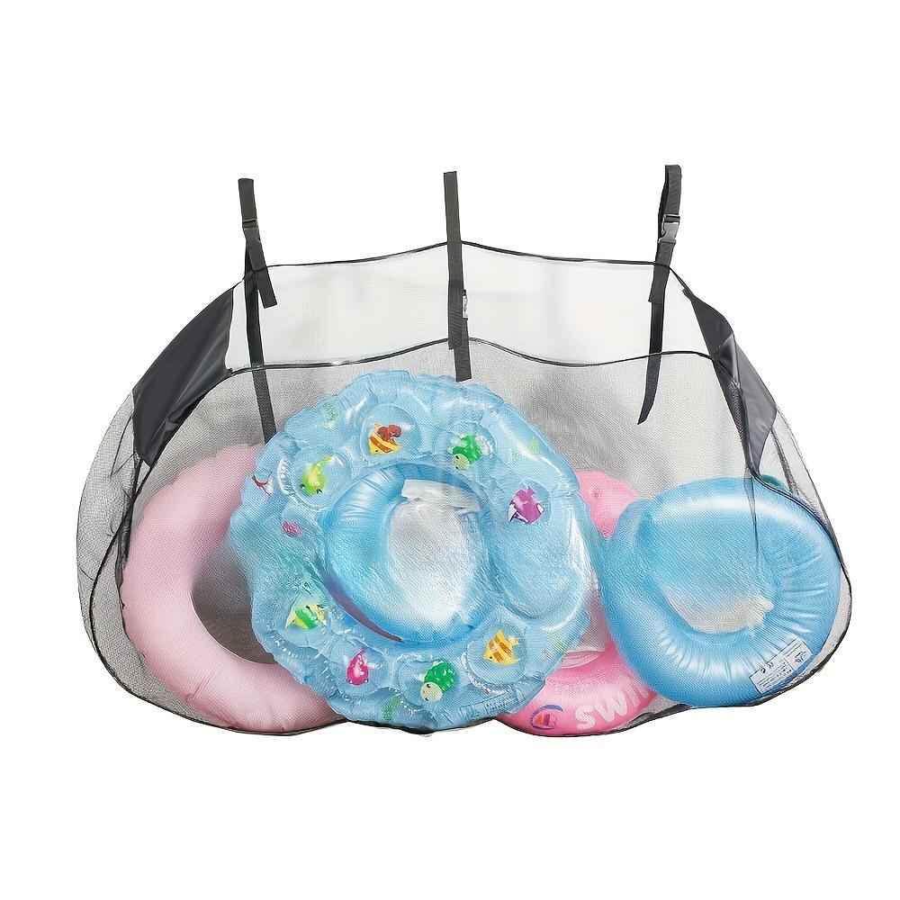 

1 шт. Сетка для хранения сетки для ограждения бассейна, складная подвесная сетка - регулируемая прочная сетка для надувных изделий, поплавков, сумка для сетки для ограждения чёрный