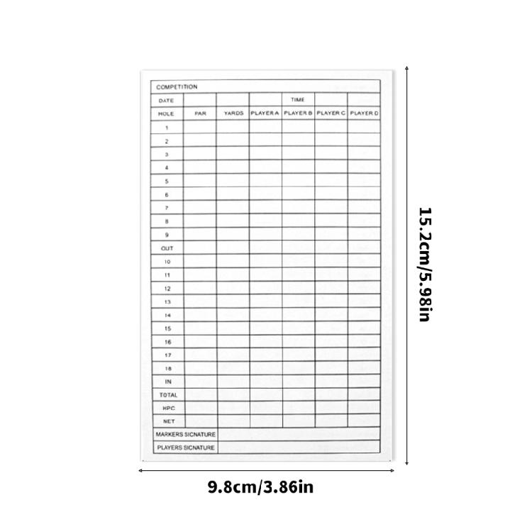 5/10pcs Score Card Coated Paper Recording Cards Portable Golf Competition Scorecards Sports Accessory Easy to Use
