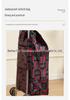 Portable Folding Trolley Cart for Seniors - Floral Pattern, Large Capacity for Grocery Shopping and Home Use