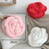Rose Knot Pillow Art Decorative Flower Shape Throw Pillows Soft Plush Couch Knotted Seat Cushion Handmade Velvet Chair Cushions
