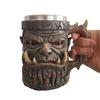 Kaffeebecher aus Kunstharz mit Steintextur und gotischem Design, originelles Trinkgefäß für Wasser, Bier und Tee, einzigartiges Geschenk für Fantasy- und Dark-Art-Fans