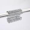 Stainless Steel Double-Sided Bath Curtain Hooks, Tool-Free Install, Sliding J-Hook Design