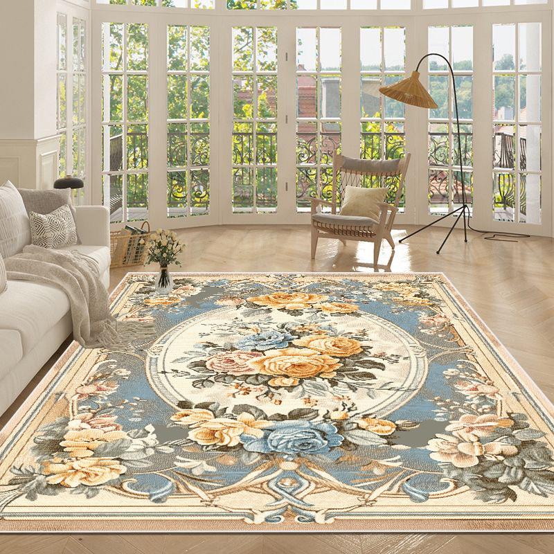 European Gorgeous Carpet Living Room Home Decoration Luxury Rugs for Bedroom Big Size Balcony Non-slip Floor Mat Washable Tapete