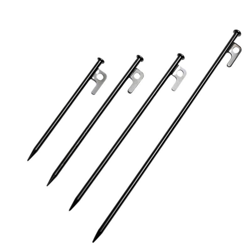 Outdoor Windproof Tent Stakes Set - Heavy-Duty Steel Ground Nails, Available In 20/30/40cm for Camping and Beach Canopies.