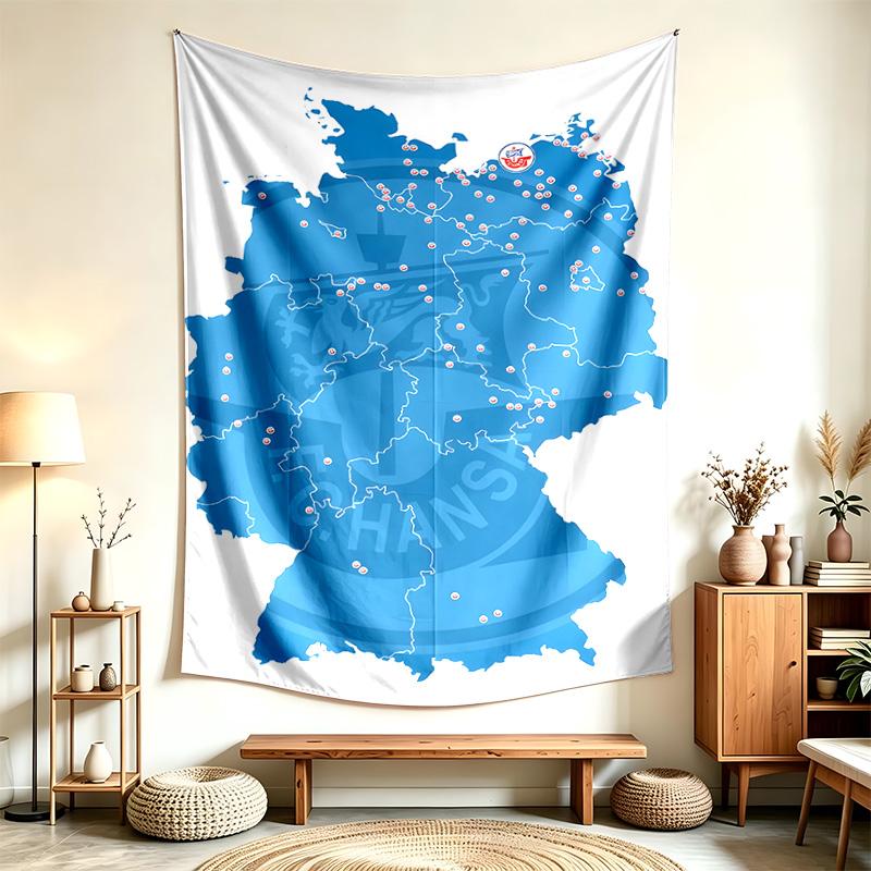 FC Hansa Rostock (1) Tapestry Suitable For Decorating Homes Dorms And Bedrooms Soft To The Touch And A Perfect Gift For Friends And Family