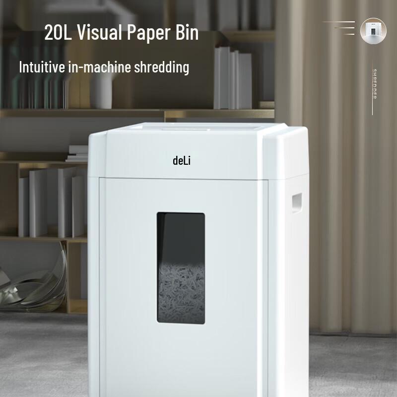 Deli Level 5 Commercial Paper Shredder CN plug (adapter included)