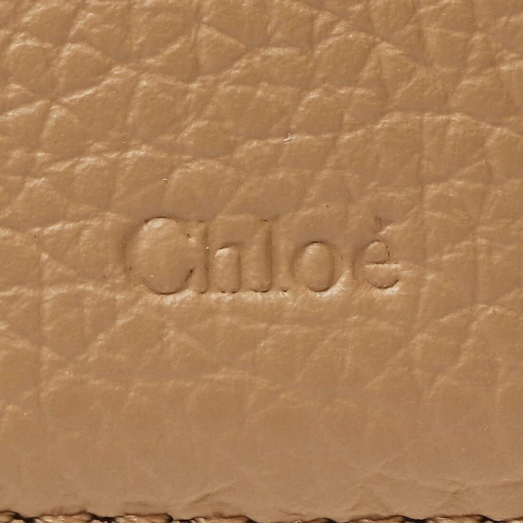 Chloe Alphabet Mini CHC21WP946 F57 26X Tri-fold Wallet, Beige, Women's, [Used]