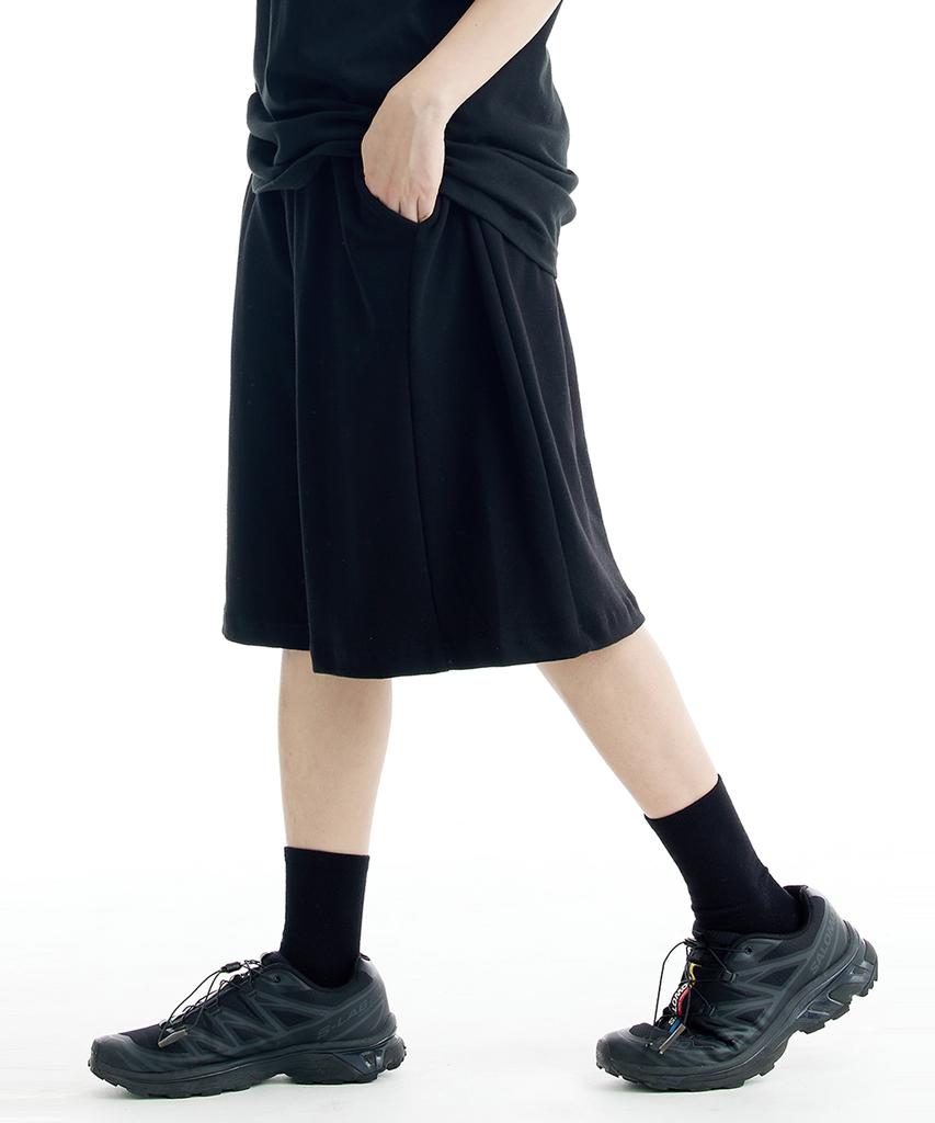 CREAM SODA LAB Minimal Wide Training Essential Side Cut Bermuda Shorts