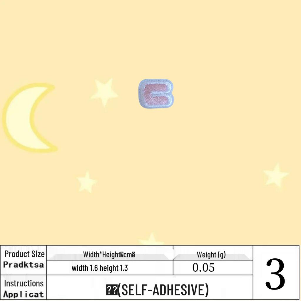 Korean Style Embroidered Iron-on Patch for Hats and Bags