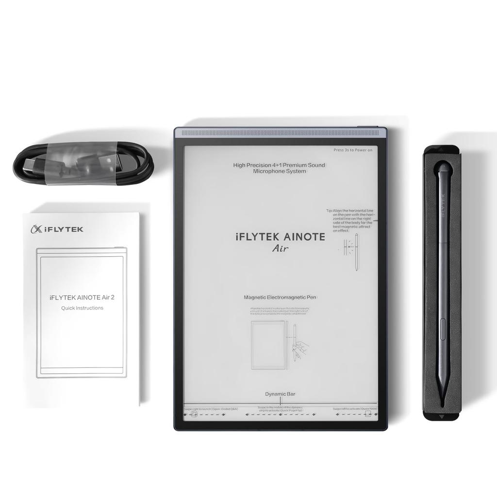 iFLYTEK AINOTE Air 2 Tablet with Voice Multilingual Text Google Play Color Learning E-Paper Pen, Transcription, Translation, Conversion, ChatGPT,
