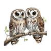 Double-Sided Owl Branch Window Sticker - Cute Home Decoration