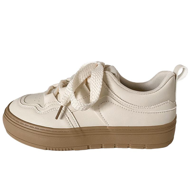 

H1378 осенние кожаные туфли с поверхностью взрыва, маленькие белые туфли, женская обувь, студенческая универсальная ниша 2024, новые легкие туфли на плоской подошве 35