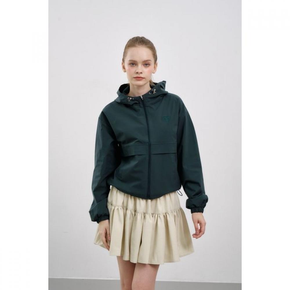 Goxo Windbreaker Deep Green Smile Heart Hoodie S(44-55)