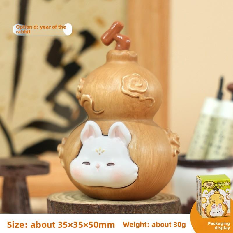 New Fulu Small Zodiac Charm and Good Luck Desk Decoration Item - Gourd Handicraft Item - Cute
