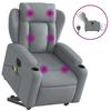 VidaXL Electric Massage Recliner Light Grey Fabric 3204518
