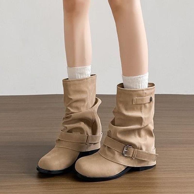 Thick-soled brown British Martin boots children's new autumn and winter Merad Sichuan-Tibet western cowboy boots