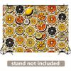 1pc vivid lemon slice pattern background banner, colorful floral design, no need for electricity, lemon kitchen decoration