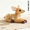 25Cm Cartoon Cute  Christmas Elk Plush Doll Pillow Lying Sika Deer Animal Stuffed Toy Home Decoration Gift For Children