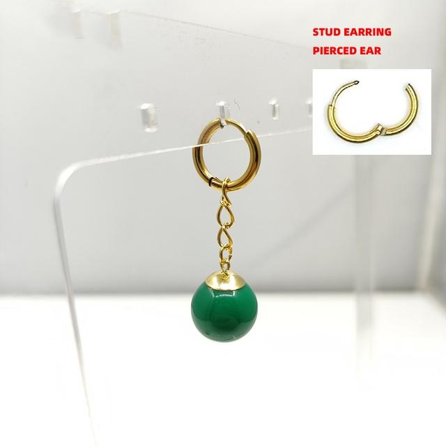 

1 шт. Аниме Ролевые серьги Персонализированные Модные Минималистичные Серьги Потала Желтые бусины Зеленые бусины Серьги-пусеты Клипсы для ушей