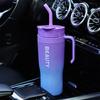 1200ml/40oz Plastic Water Bottle Tritan Material, with Straw and Handle Leakproof Reusable Water Bottle for Fitness and Outdoor