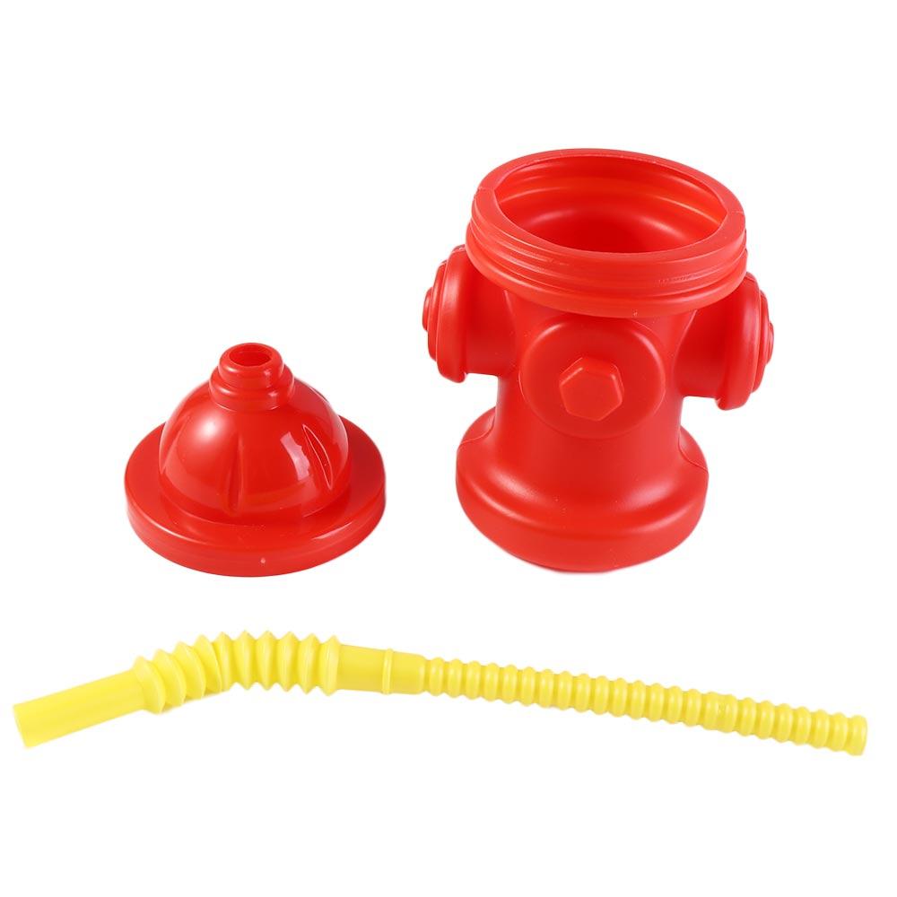 Red Fire Hydrant Water Cup Novelty Party Supplies Creative Fire Hydrant Straw Cup  Boys
