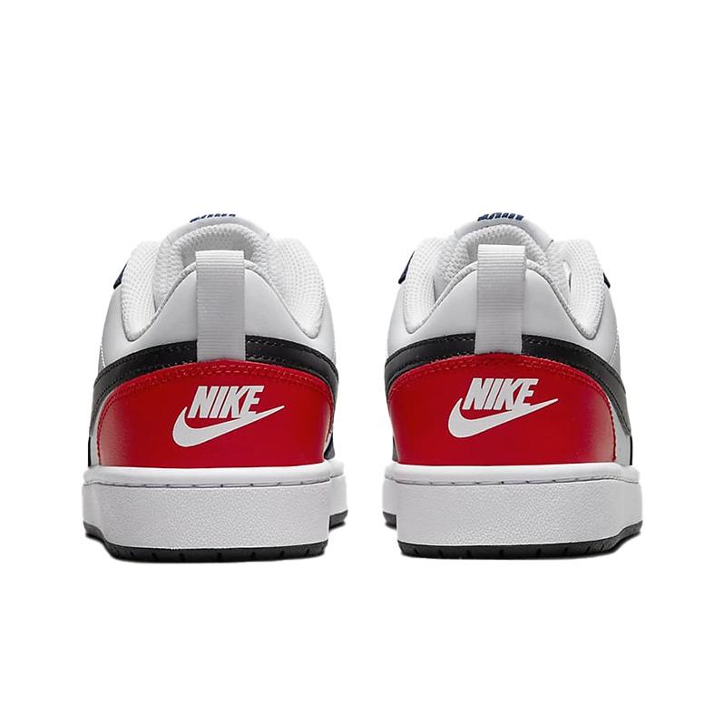 Nike Court Borough Low 2 GS USA Dětské tenisky Bílá Půlnoční modř Černá DO7446-101