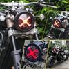 Vancroser 5.75 inch motorcycle headlight, red X-style DRL, white Hi/Lo switching LED headlight, motorcycle, high brightness with shell, vehicle i