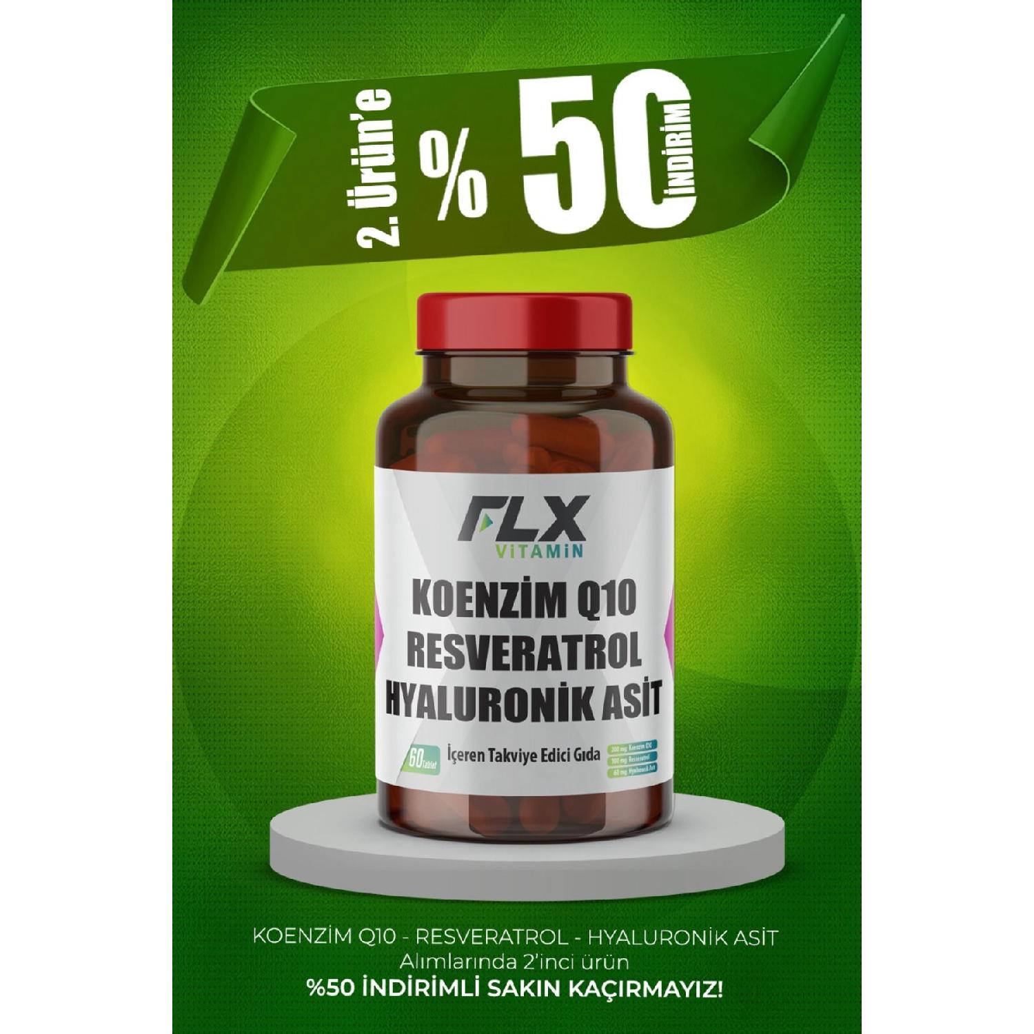 

Vitamin Coenzyme Q-10 200 Mg Hyaluronic Acid Resveratrol 60 Tablets