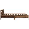 Bed Frame Reclaimed Wood 140 X 190 Cm Engineered Wood