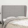 Vidaxl Wingback Headboard, Light Gray, 147X23X118/128 Cm, Fabric