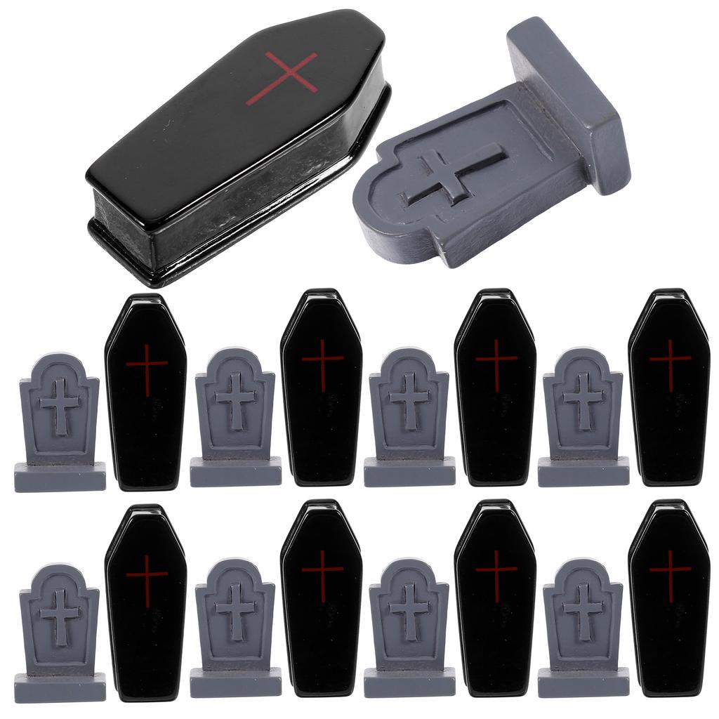 20 Pcs Mini Tombstones Graveyard Decor Micro Landscapes Halloween Toys Prank Prop Resin Decors