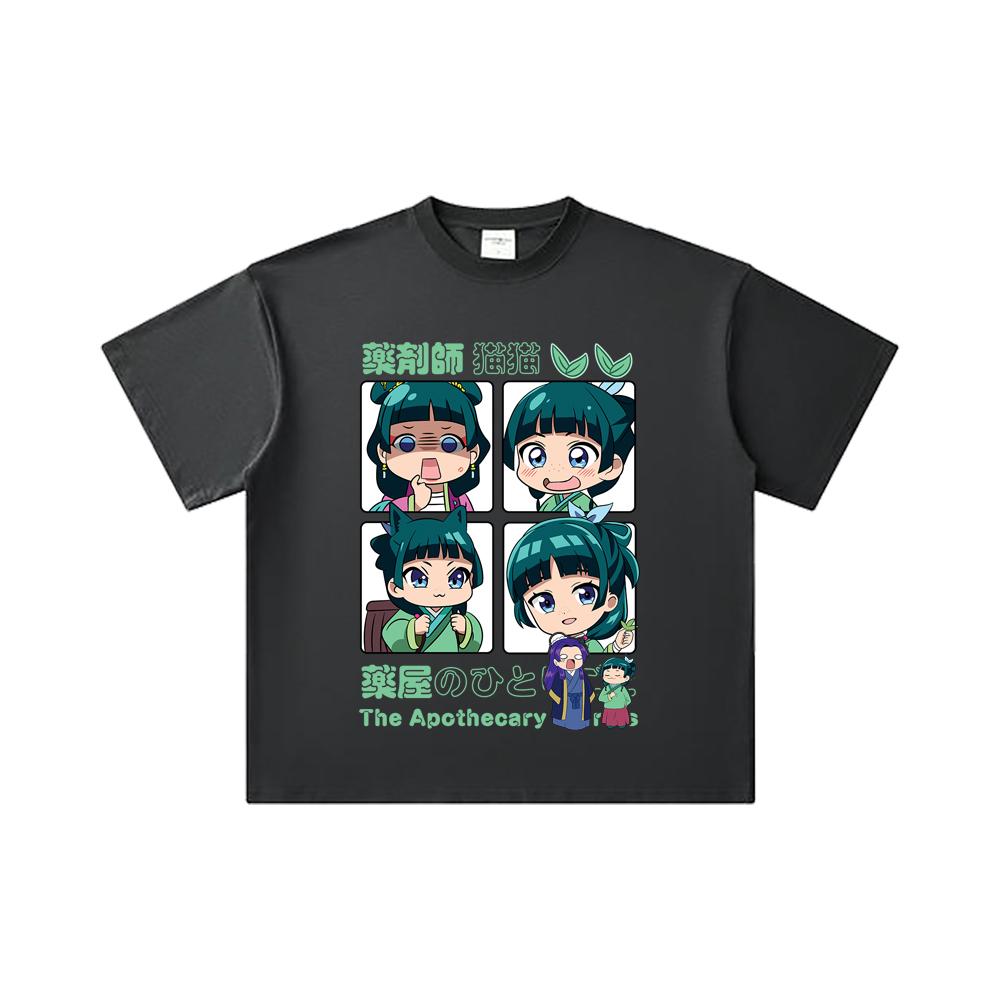 260 GSM Double Yarn 32 Count 100% Cotton Apothecary Diaries V3 Print Unisex Heavy Cotton T Shirt