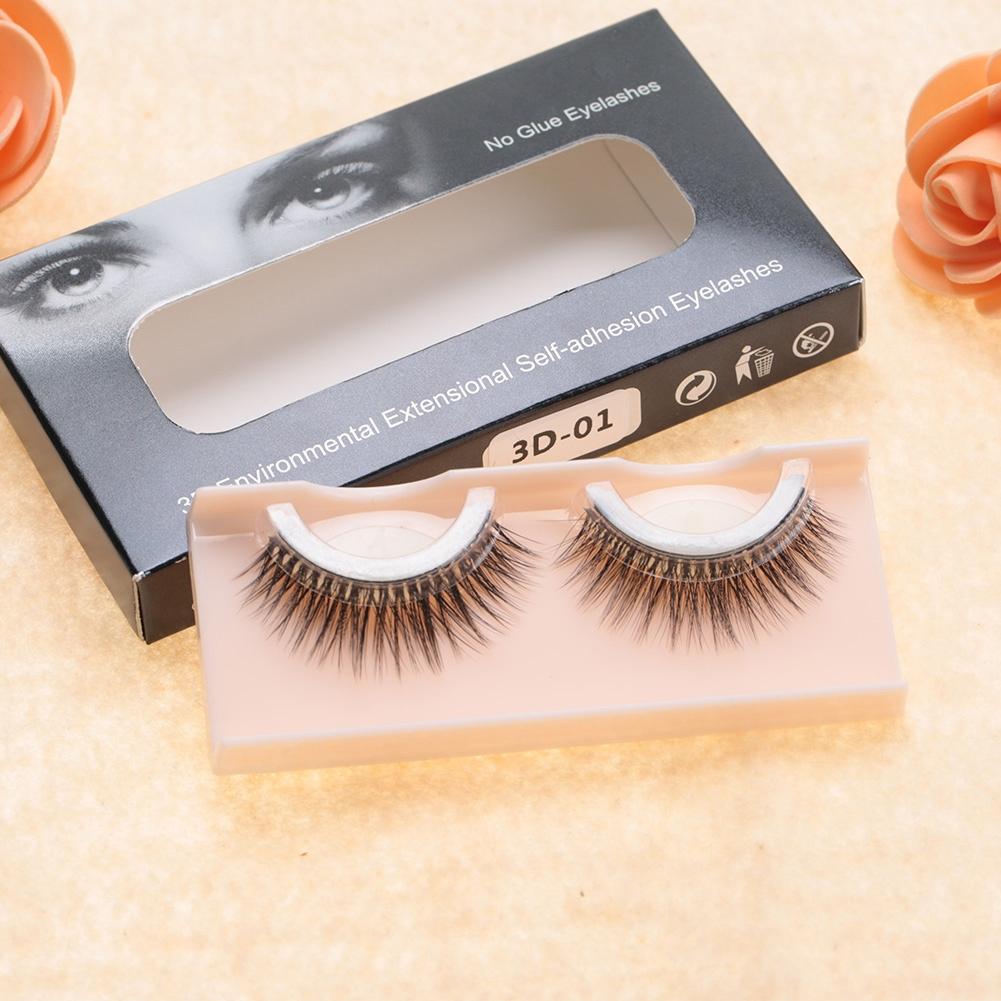 3D Professional Self Adhesive Eyelashes No Stimulation False Eyelashes Extension 01#