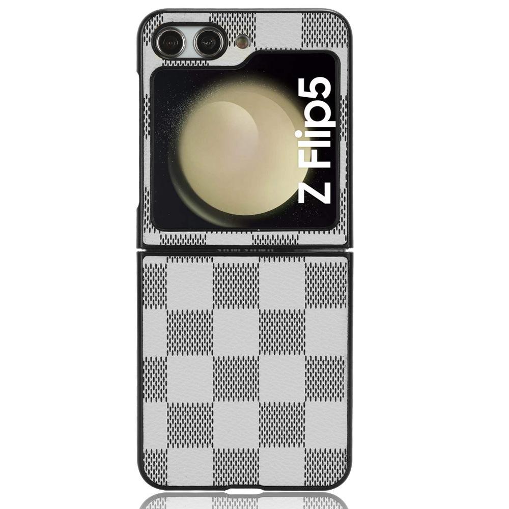 Modische Leder-Handyhülle für Samsung Galaxy Z Flip 5 4 3, mit Aufhängen, schützende Rückseite