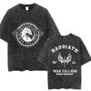 Limted Basgiath War College Washed Tshirts Fourth Wing Dragon Rider Men Women T Shirt Trendy Retro Loose Cotton Tees Streetwear