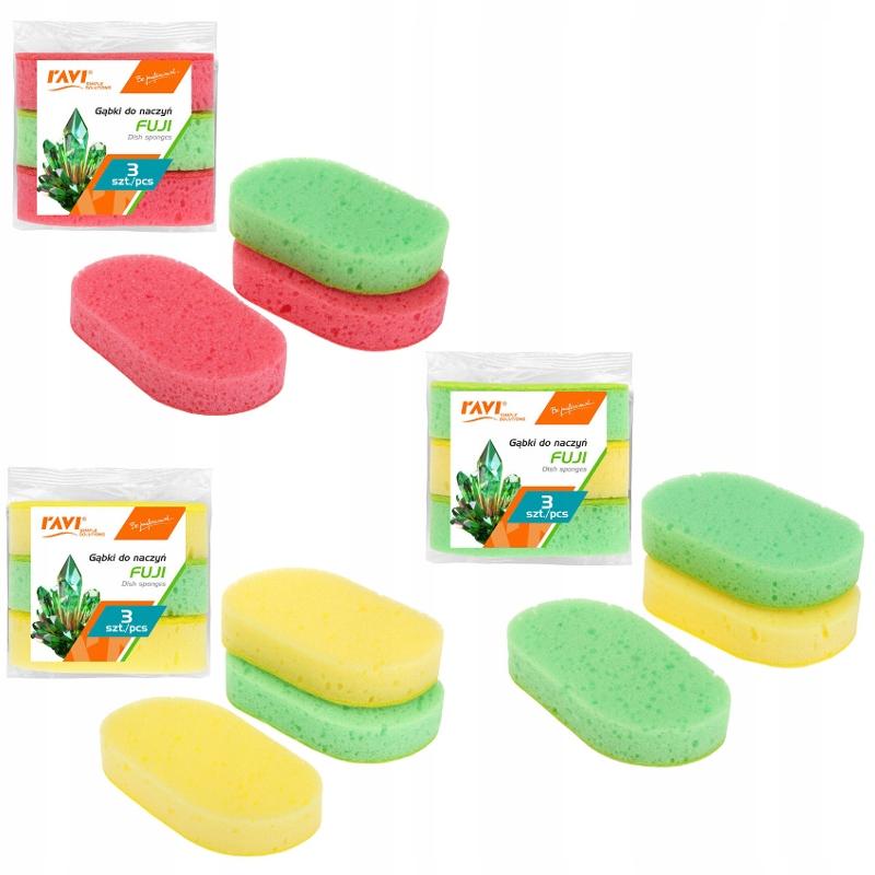 Fuji Ravi Kitchen Dish Sponges 3 Pcs