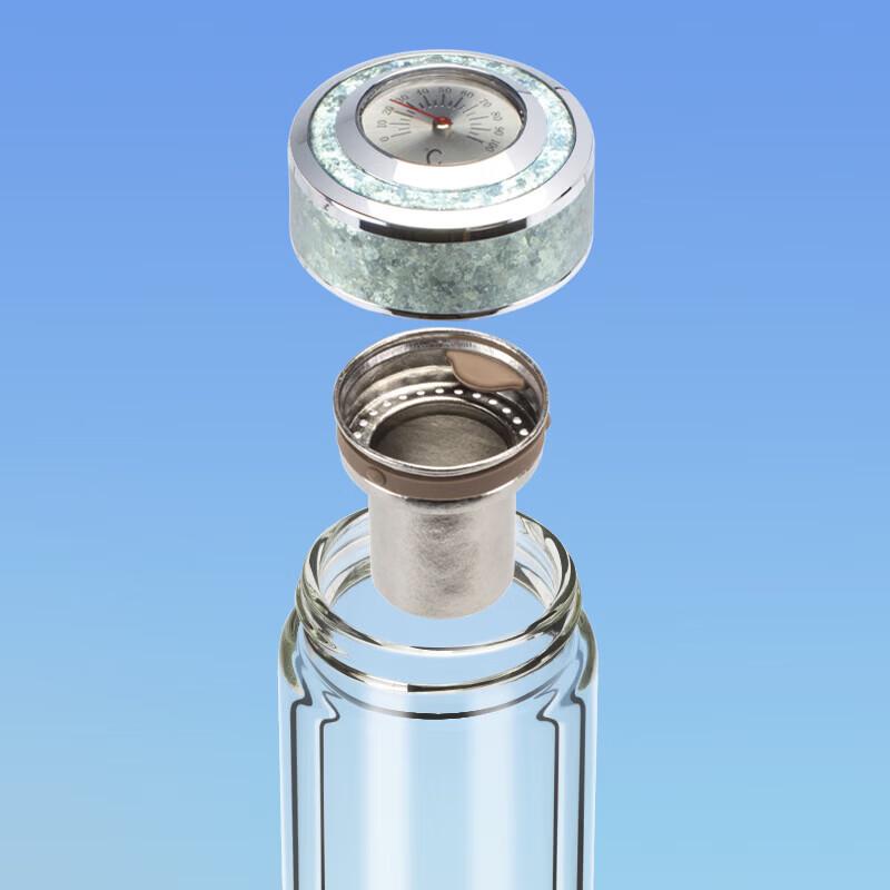 Xinke XTi-2007 Portable Double-Layer Borosilicate Glass Tea Cup with Filter