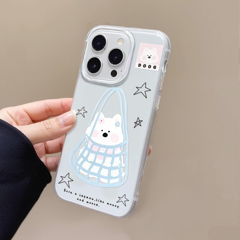 Painted Phone Case for iPhone 12 13 15 16 iPhone 16 12 13 14 15 Pro  14 15 16 Pro Max Coverage Shockproof Anti-Fingerprint Fresh Style Protective Case