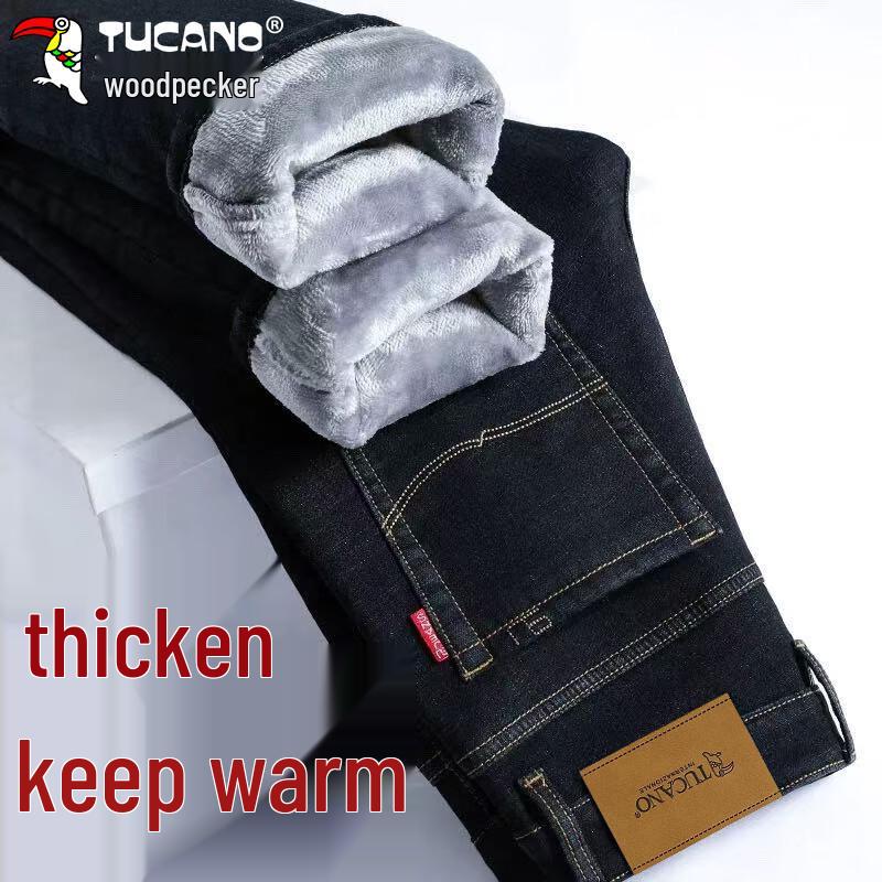 Tucano Men's Winter Fleece-Lined Straight Fit Jeans