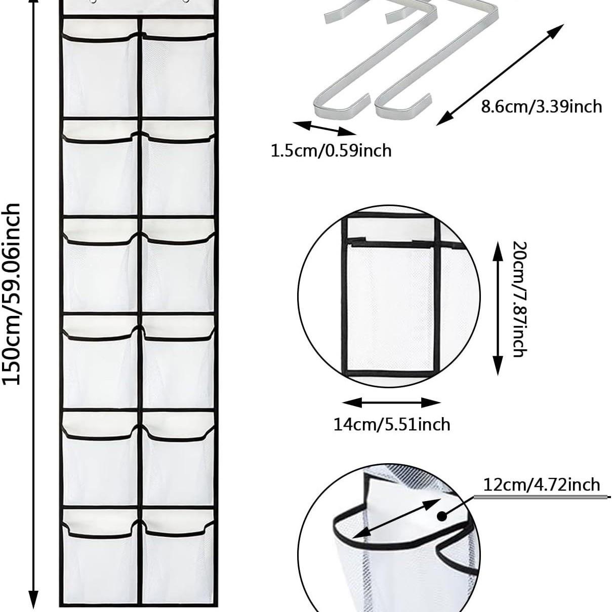 

Подвесной органайзер для хранения обуви с 24 отделениями и многослойными карманами