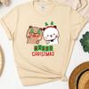Kawaii Bubu Dudu Merry Christmas Couple Tshirt Trendy Funny Cartoon Anime Shirt Fashion Holiday Party Celebrate Cotton Tees