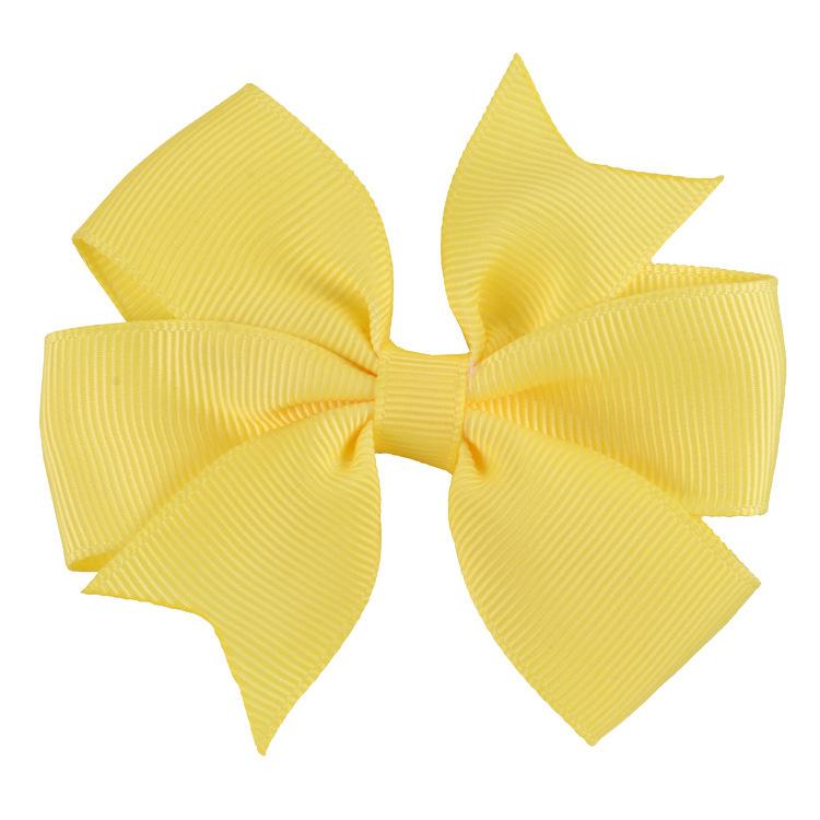 8x8cm 1PC Solid Color Grosgrain Ribbon Bows Clips Hairpin Girl's Hair Bowties Boutique Hair Clip Headwear Kids Hair Accessories