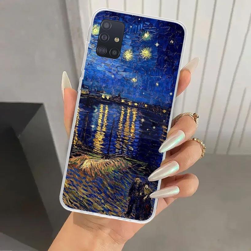 Van Gogh Oil Art Painting Phone Case for Samsung Galaxy A52 A32 A22 A12 A02S A50S A30S A10S Note 20 Ultra 10 Plus S10 A31 A20 A7