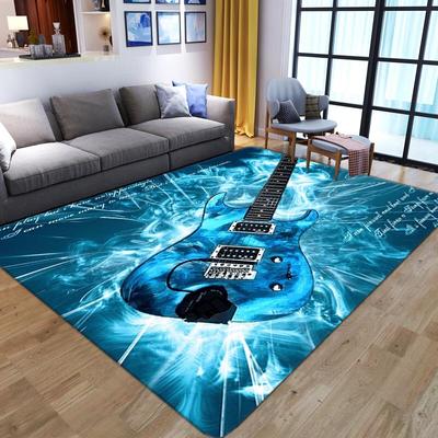 Acasă modernă modă sufragerie dormitor covor 3D chitară decor pentru podea covor flanel anti-alunecare moale blană covoraș pentru baie covoraș antiderapant