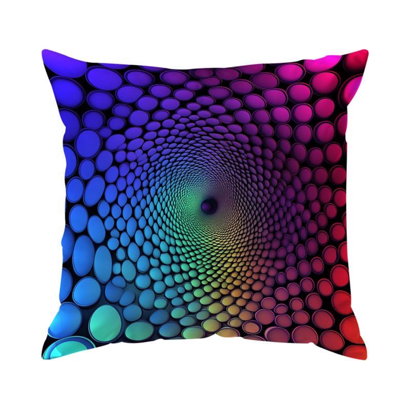 Colored Pattern Cushions Pillowcase Printed Polyester 45X45Cm Throw Pillow Cover Decorative Sofa Cushion Pillowslip Home Decor
