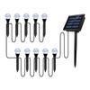 1-2PCS Solar LED Outdoor Lawn Garden Stake Lights with Crystal Bubble Balls for Patio and Yard Decoration Ground Plug Light
